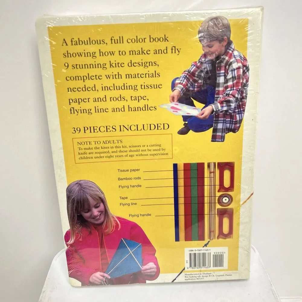 FLYING KITES by Ben Purcell (with Kite Making Supplies Kit) New from 1999! RARE!